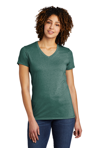 Allmade � Women's 4.2-ounce, 50% recycled polyester, 25% organic ring spun cotton, 25% modal Tri-Blend V-Neck T-shirt